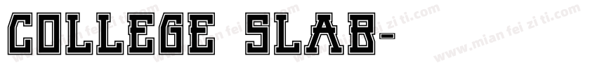 College Slab字体转换